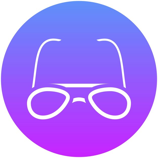 Ilustración del icono vectorial de las gafas de sol del conjunto de iconos de pesca