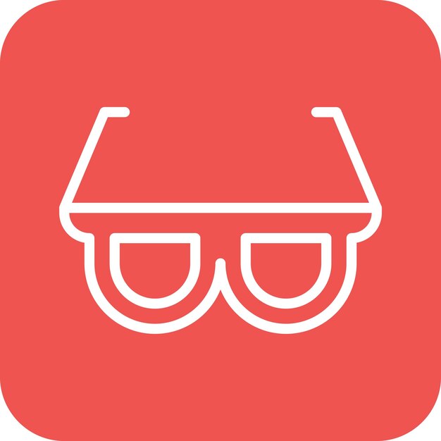 Ilustración del icono vectorial de las gafas de sol del conjunto de iconos de verano