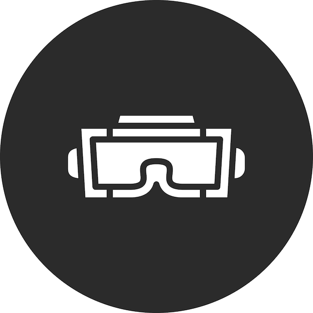 Ilustración del icono vectorial de las gafas VR del conjunto de iconos de dispositivos electrónicos