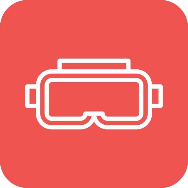 Ilustración del icono vectorial de las gafas VR del conjunto de iconos de entretenimiento