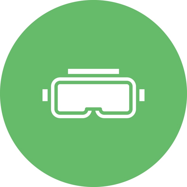 Ilustración del icono vectorial de las gafas VR del conjunto de iconos de entretenimiento