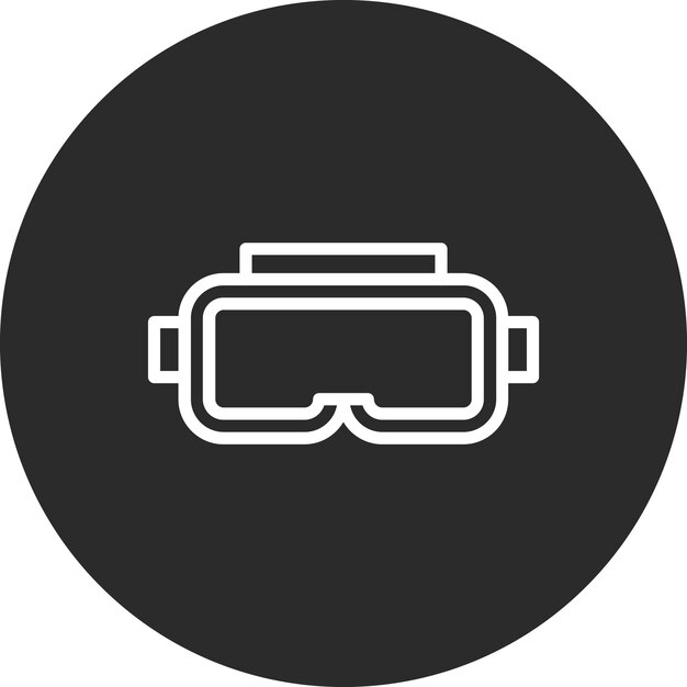Ilustración del icono vectorial de las gafas VR del conjunto de iconos de entretenimiento
