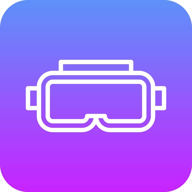 Ilustración del icono vectorial de las gafas VR del conjunto de iconos de entretenimiento