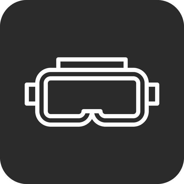 Ilustración del icono vectorial de las gafas VR del conjunto de iconos de entretenimiento