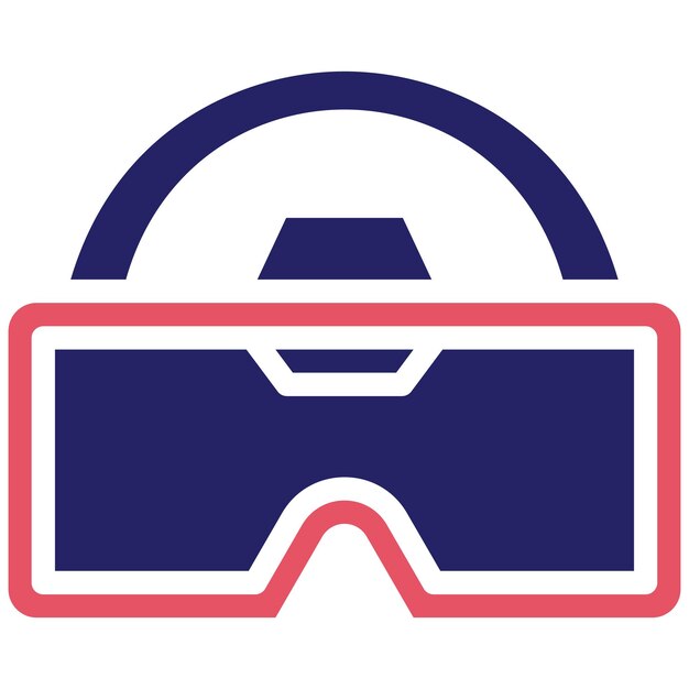 Ilustración del icono vectorial de las gafas VR del conjunto de iconos del juego en línea