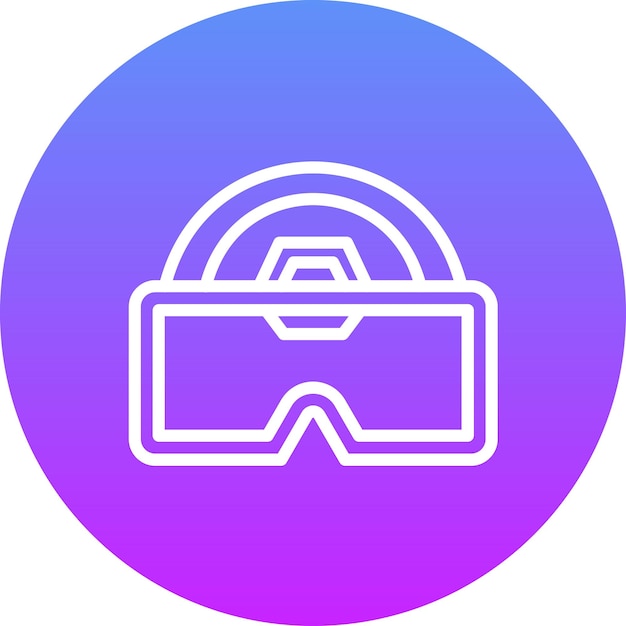 Ilustración del icono vectorial de las gafas VR del conjunto de iconos del juego en línea