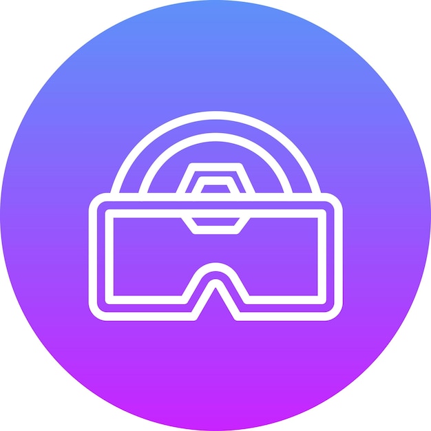 Vector ilustración del icono vectorial de las gafas vr del conjunto de iconos del juego en línea