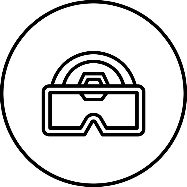 Ilustración del icono vectorial de las gafas VR del conjunto de iconos de juegos OnLSCE