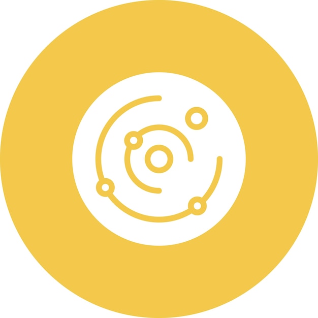 Ilustración del icono vectorial de galaxias del conjunto de iconos de tecnología espacial