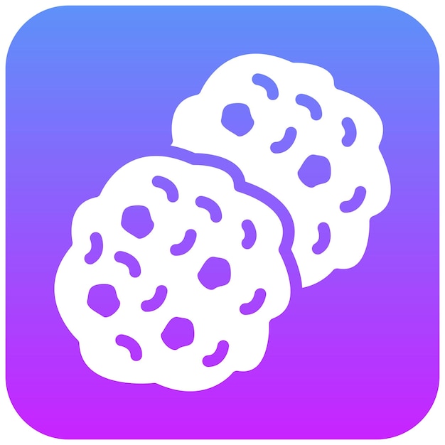 Ilustración del icono vectorial de las galletas de chocolate del iconset de catering