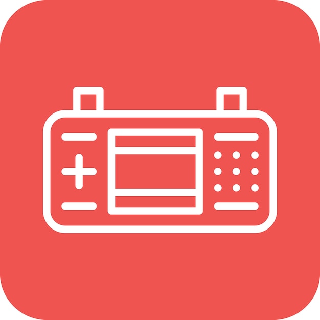 Ilustración del icono vectorial del Gamepad del conjunto de iconos de computadora y hardware