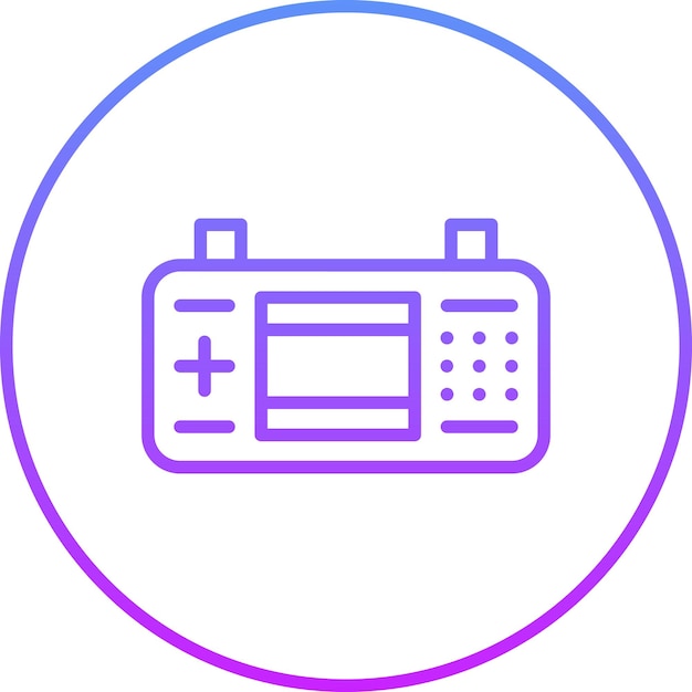 Ilustración del icono vectorial del Gamepad del conjunto de iconos de computadora y hardware