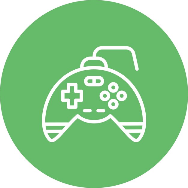 Ilustración del icono vectorial del Gamepad del conjunto de iconos de dispositivos electrónicos