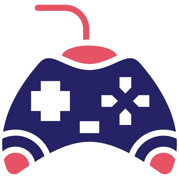 Ilustración del icono vectorial del Gamepad del conjunto de iconos del juego en línea
