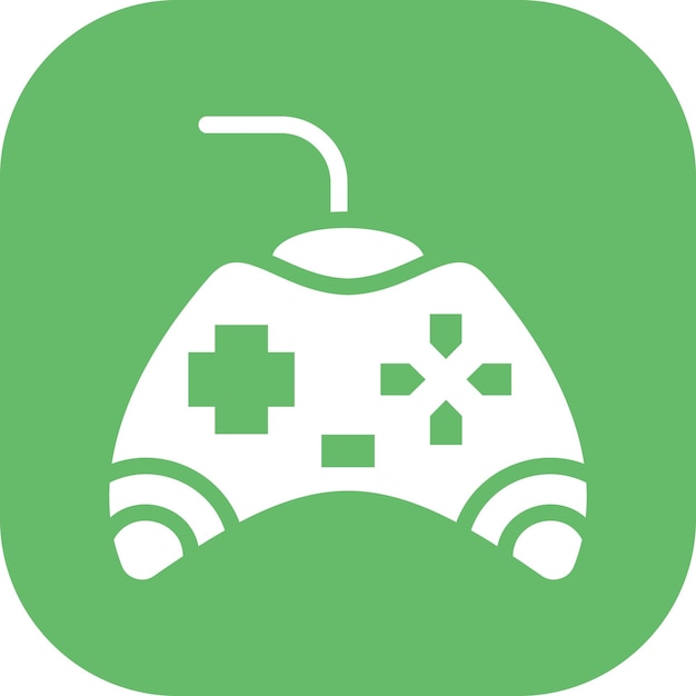 Ilustración del icono vectorial del Gamepad del conjunto de iconos del juego en línea