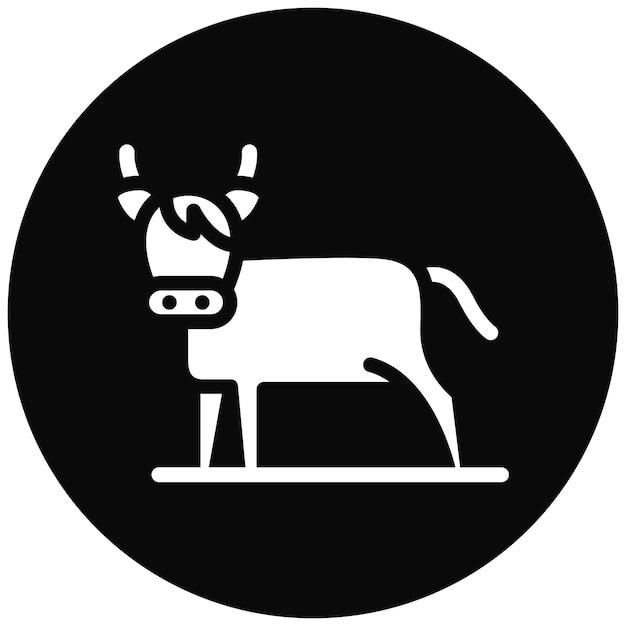 Ilustración del icono vectorial de ganado del conjunto de iconos de Festa Junina