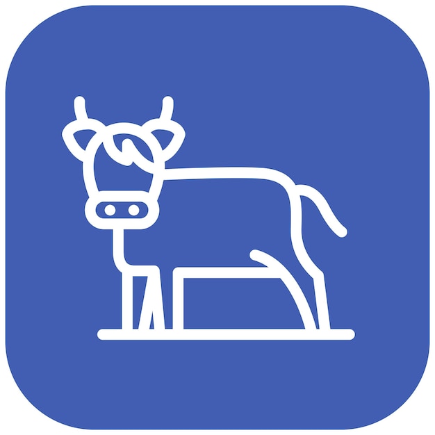 Ilustración del icono vectorial de ganado del conjunto de iconos de Festa Junina