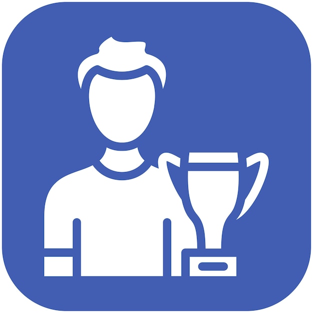 Ilustración del icono vectorial del ganador del conjunto de iconos de eventos de premios