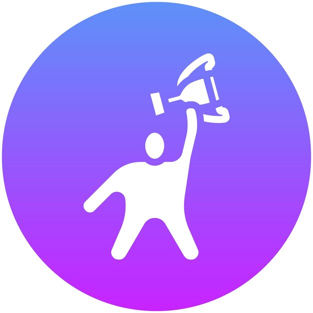 Ilustración del icono vectorial del ganador del conjunto de iconos de logros