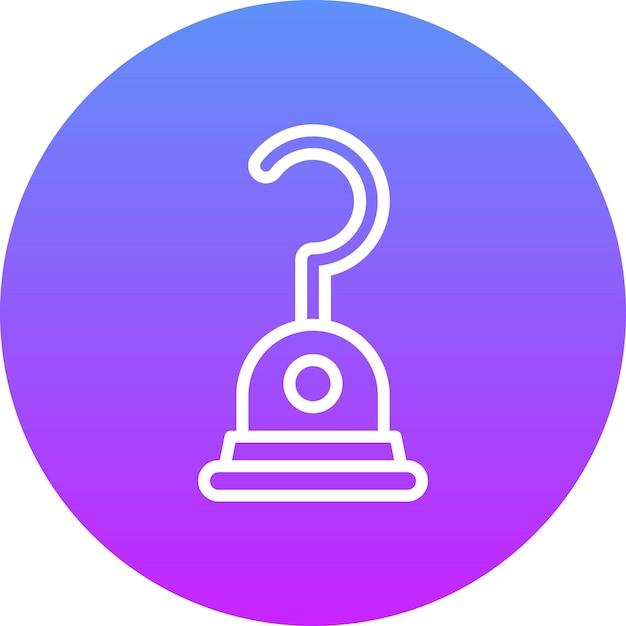 Ilustración del icono vectorial del gancho pirata del conjunto de iconos del pirata