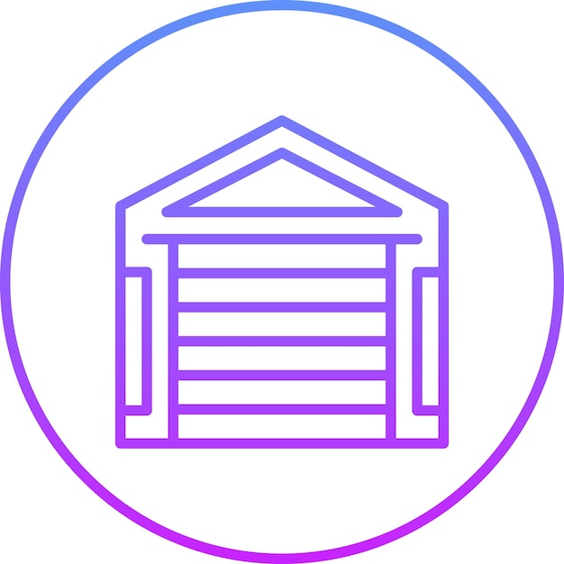 Ilustración del icono vectorial del garaje del conjunto de iconos de reparación de automóviles