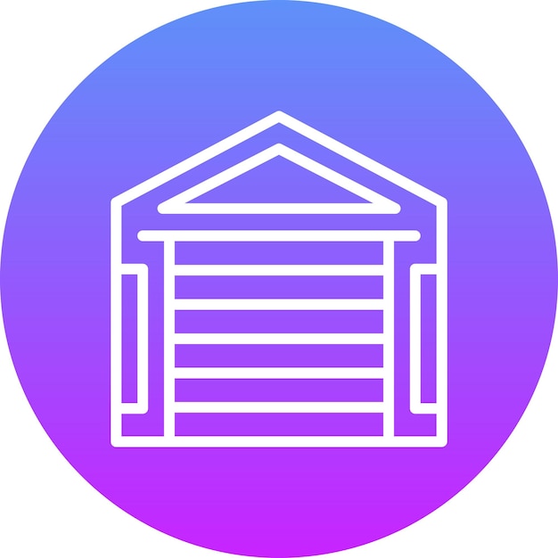 Ilustración del icono vectorial del garaje del conjunto de iconos de reparación de automóviles