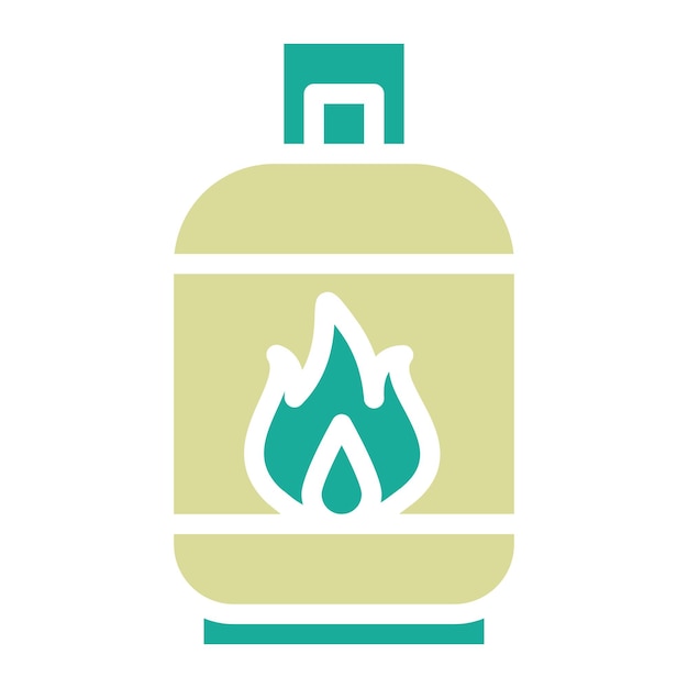 Ilustración del icono vectorial de gas del conjunto de iconos de la industria de la gasolina