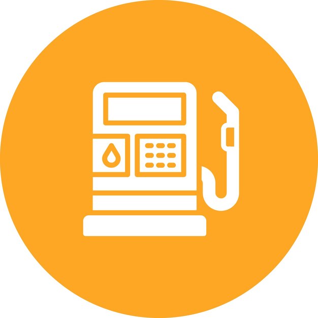 Ilustración del icono vectorial de gasolina del conjunto de iconos de energía nuclear