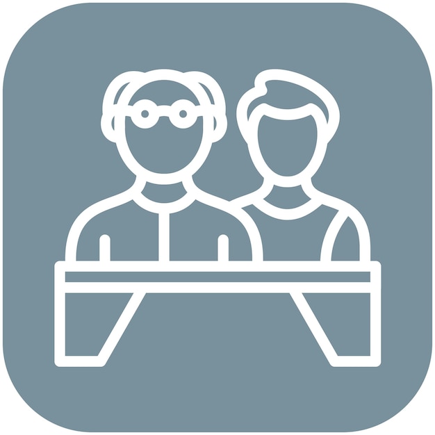 Ilustración del icono vectorial de Generation Gap Bridge del conjunto de iconos de Generation Gap