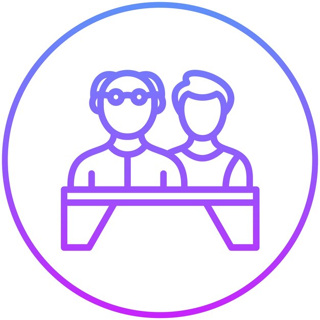 Ilustración del icono vectorial de Generation Gap Bridge del conjunto de iconos de Generation Gap
