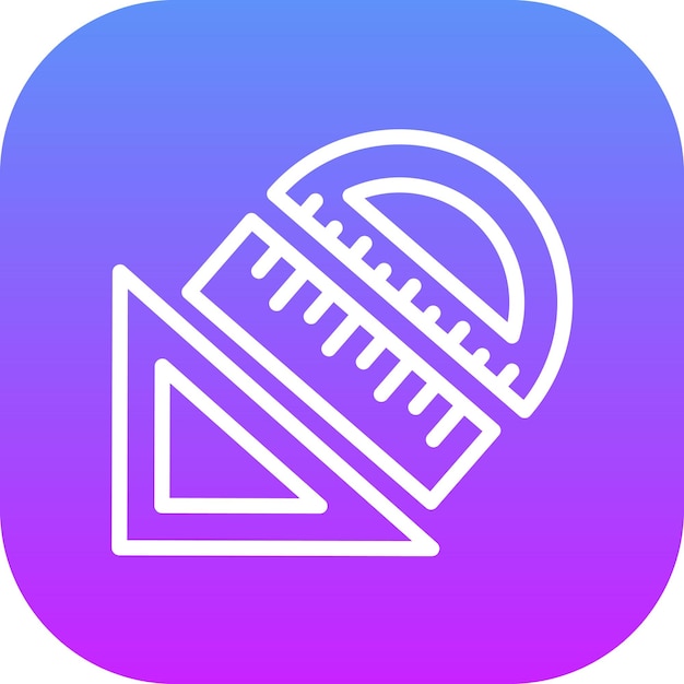 Ilustración del icono vectorial de geometría del conjunto de iconos de De vuelta a la escuela