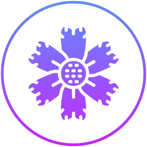 Ilustración del icono vectorial de geranio del conjunto de iconos de flores