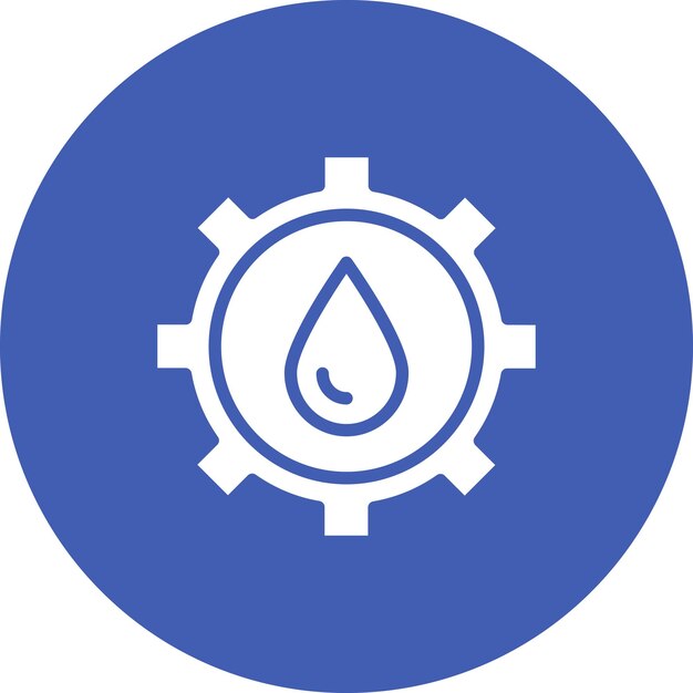 Ilustración del icono vectorial de gestión del agua del conjunto de iconos de Smart City