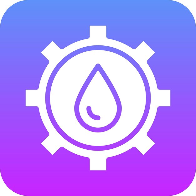 Vector ilustración del icono vectorial de gestión del agua del conjunto de iconos de smart city