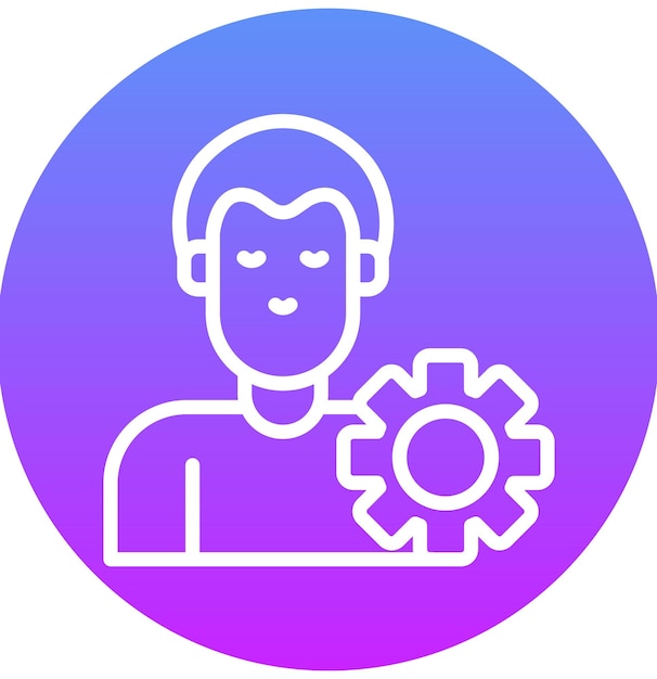 Ilustración del icono vectorial de gestión del conjunto de iconos de Business Analytics