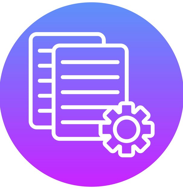 Ilustración del icono vectorial de gestión de datos del conjunto de iconos de Business Analytics