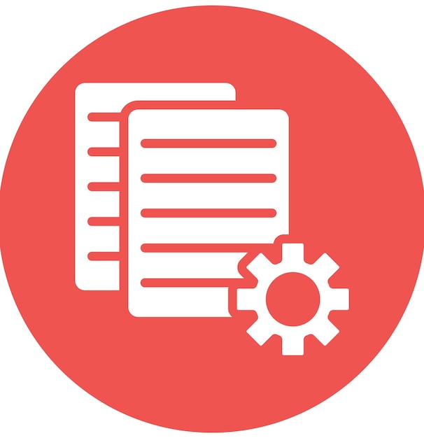 Ilustración del icono vectorial de gestión de datos del conjunto de iconos de Business Analytics