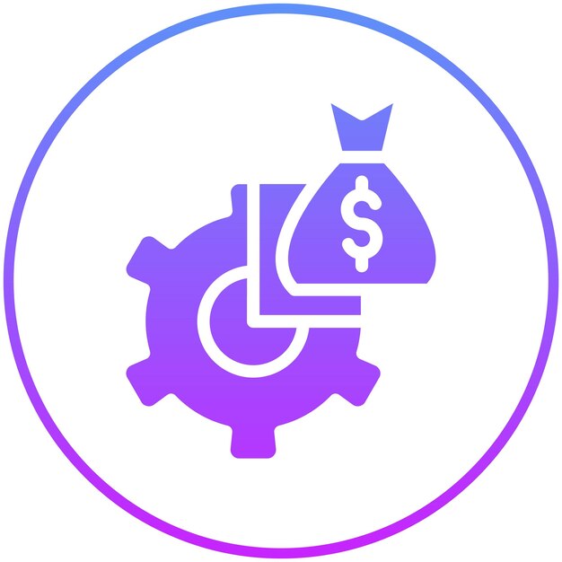 Ilustración del icono vectorial de gestión de inversiones del conjunto de iconos de Finanzas y Dinero