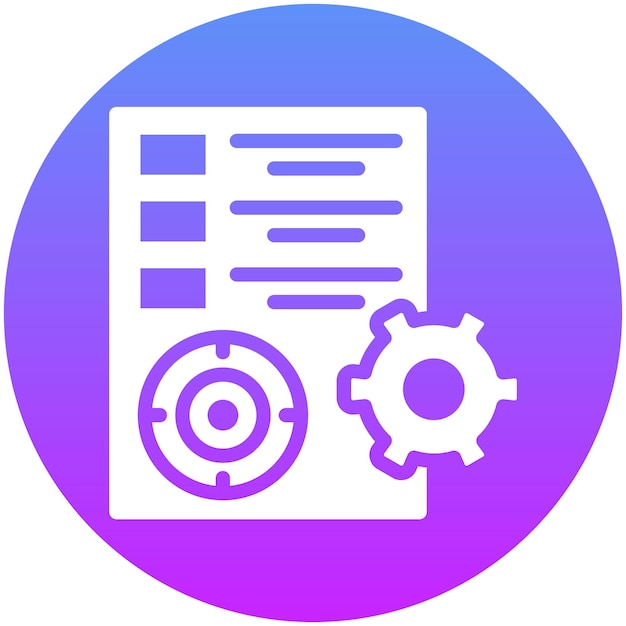 Ilustración del icono vectorial de gestión de objetivos del conjunto de iconos de recursos humanos