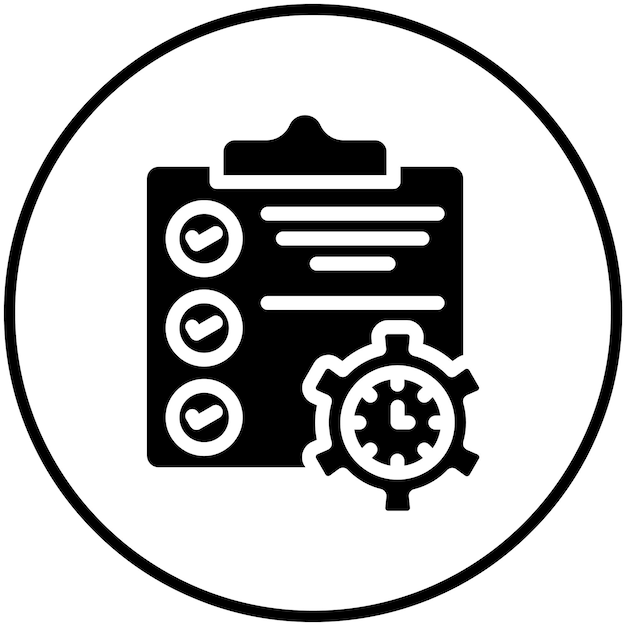 Ilustración del icono vectorial de Gestión de Proyectos del conjunto de iconos de Gestión del Proyecto