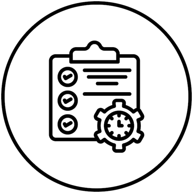 Ilustración del icono vectorial de Gestión de Proyectos del conjunto de iconos de Gestión del Proyecto