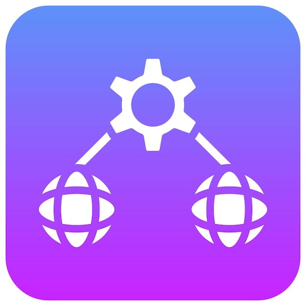 Ilustración del icono vectorial de gestión de la red del conjunto de iconos de red
