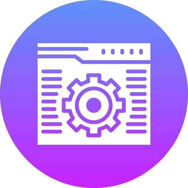 Ilustración del icono vectorial de gestión web del conjunto de iconos de marketing