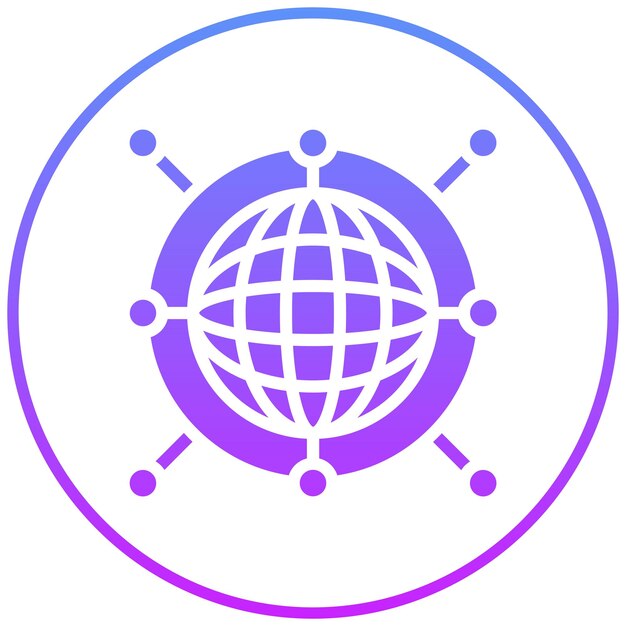 Ilustración del icono vectorial global del conjunto de iconos de inmigración