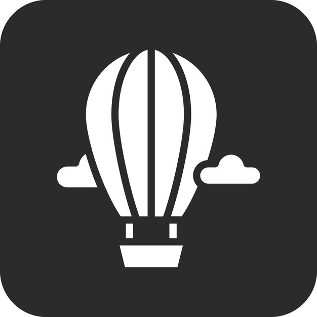 Ilustración del icono vectorial del globo aéreo del conjunto de iconos de aviación