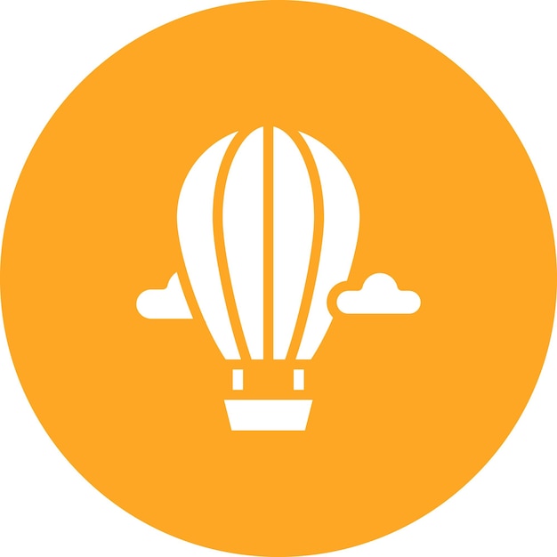 Ilustración del icono vectorial del globo aéreo del conjunto de iconos de aviación