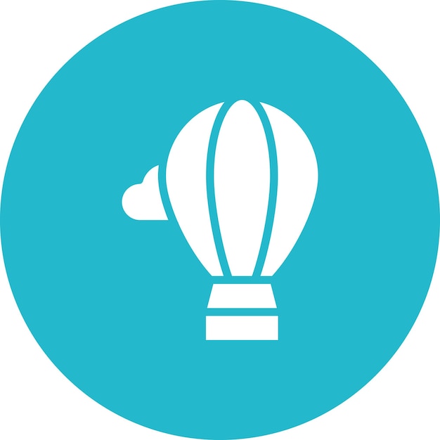 Ilustración del icono vectorial del globo aéreo del conjunto de iconos de entretenimiento