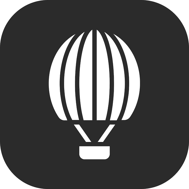Ilustración del icono vectorial de globo de aire caliente del conjunto de iconos de Dubai
