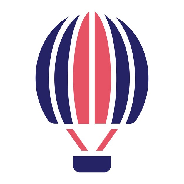 Ilustración del icono vectorial de globo de aire caliente del conjunto de iconos de Dubai