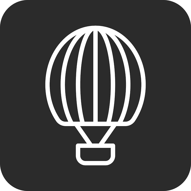 Ilustración del icono vectorial de globo de aire caliente del conjunto de iconos de Dubai